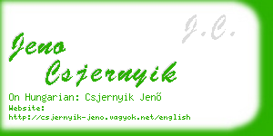 jeno csjernyik business card